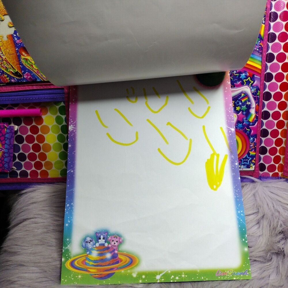 Lisa Frank Tikanni Husky Trifold Portfolio Storage Case Folder School Art 2022 - Picture 9 of 14